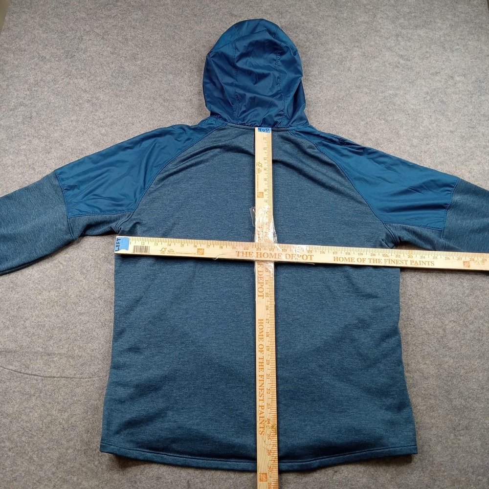 Under Armour Hoodie Mens Large Blue ColdGear Pullover Fleece Sweatshirt Loose - Picture 3 of 6